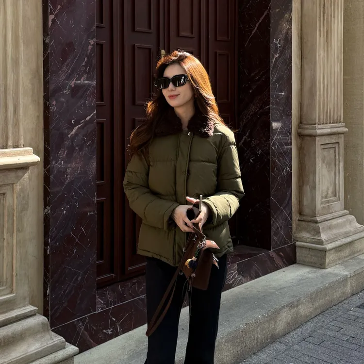 90白鹅绒 Choumo【城市森林】冬季羽绒环保羊毛领羽绒服 Y5202014