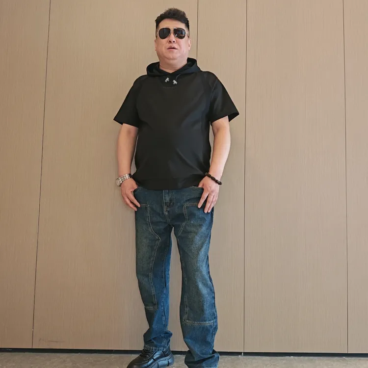 男士时尚春夏简约复古潮流修身百搭大码百搭直筒休闲牛仔裤纯色SP