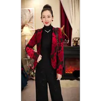《丹尚爱》喜上眉梢黑红撞色冬季百搭水貂毛毛领冬季加棉加厚外套