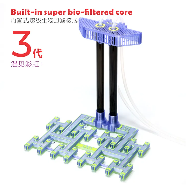 仅适用 40x23x25 鱼缸原创鱼缸内置过滤生态循环系统过滤设备净水
