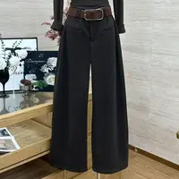 【南韩双眼皮】韩系高腰百搭休闲裤-26178（今天拍配腰带）