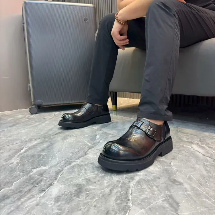 2025秋季新款男士时尚厚底商务精致轻奢休闲皮鞋男鞋