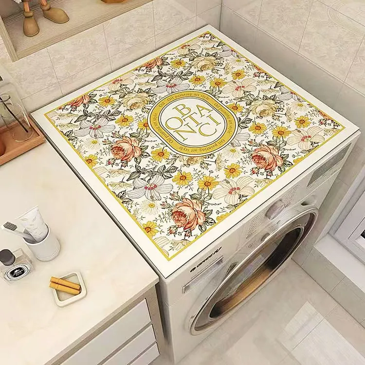 洗衣机盖布家用吸水防滑通用简约加厚滚筒洗衣机防沉垫60cm*60cm