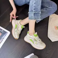 夏季新款老爹女厚底2025厚底百搭增高网面透气软底休闲鞋老爹鞋