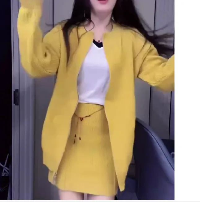2025春季新款时尚女装网红气质爆款百搭洋气外套裙子两件套zx