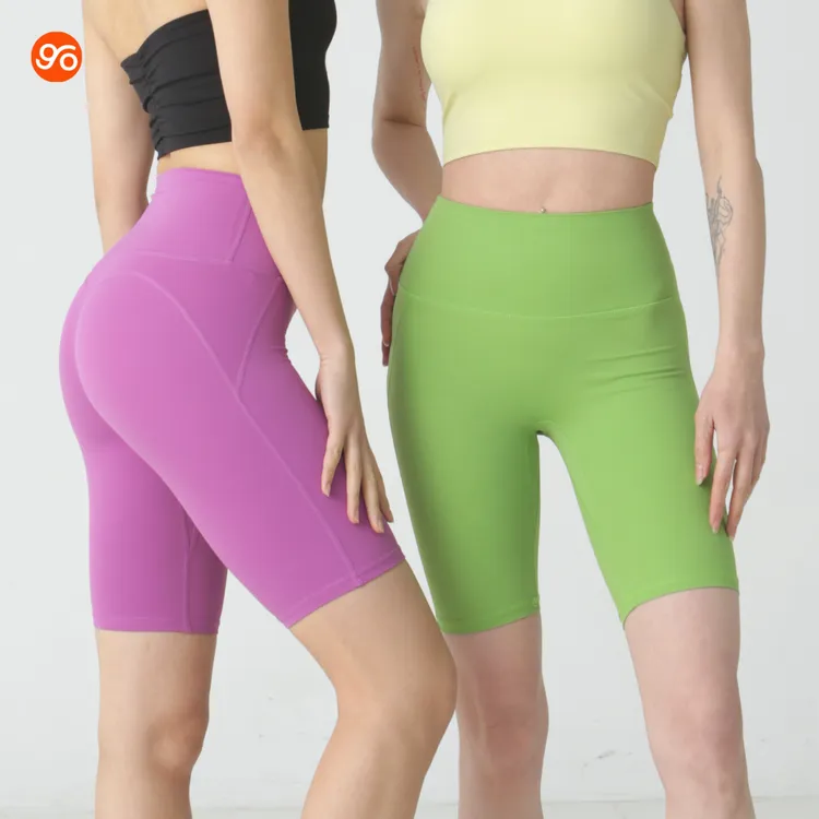 腰间翻折自带亮点超弹五分裤瑜伽服