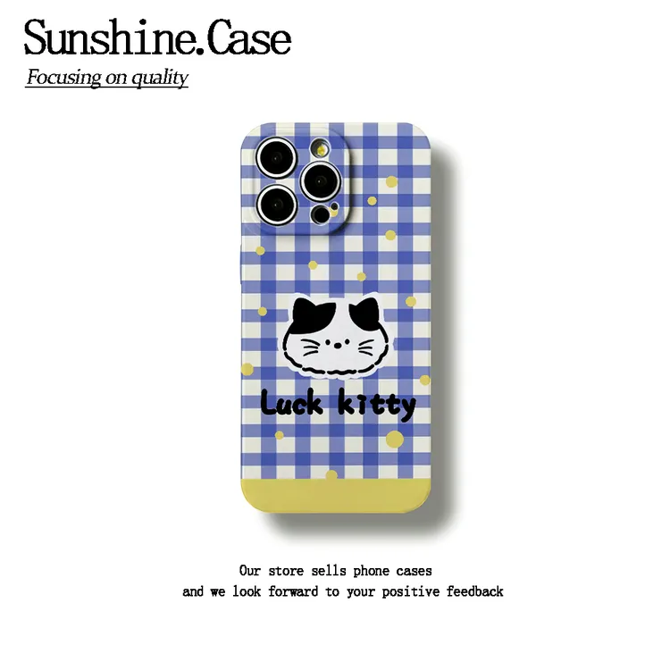 幸运猫头菲林软壳适用苹果oppo华为vivo小米手机壳创意个性