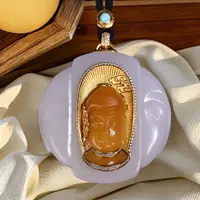 【新疆马爷珠宝】子料古法金镶嵌大日如来黄沁挂件