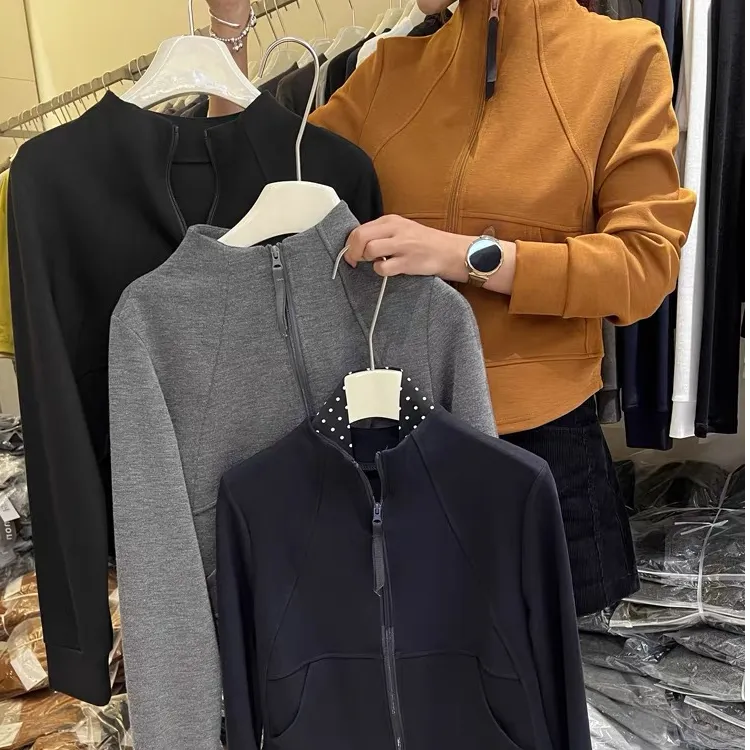 欧货立领拉链开衫卫衣女2025年秋冬新款加厚修身显瘦运动休闲外套