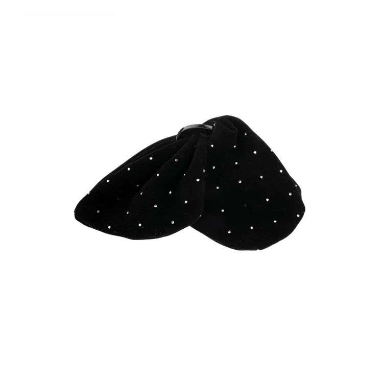 丝绒细闪星河黑色蝴蝶抓夹女后脑勺大号发夹百搭气质简约韩版甜美