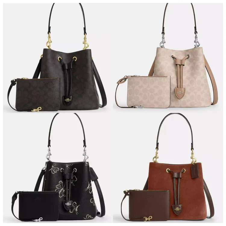 COACH/蔻驰rowan22 小水桶带卡包  女士手提 单肩斜挎包 水桶包