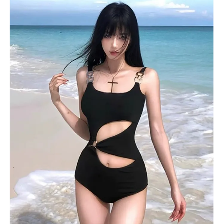 【黑雾曼塔】高级感度假风纯欲少女性感连体泳衣女款2025新款网红款