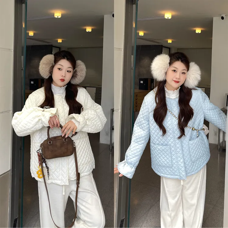 裂渡宣宣【泡芙棉服】圆领显瘦绗棉上衣女秋冬保暖棉服外套ZY509A20
