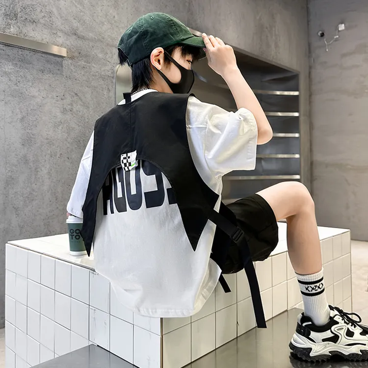 MK&UR.BV儿童装男童夏装套装2025新款中大童运动薄款夏款夏季酷帅