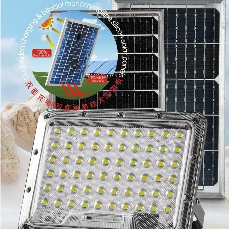 专利新款双面太阳能板充电户外超亮防水家用农村照明室外庭院路灯