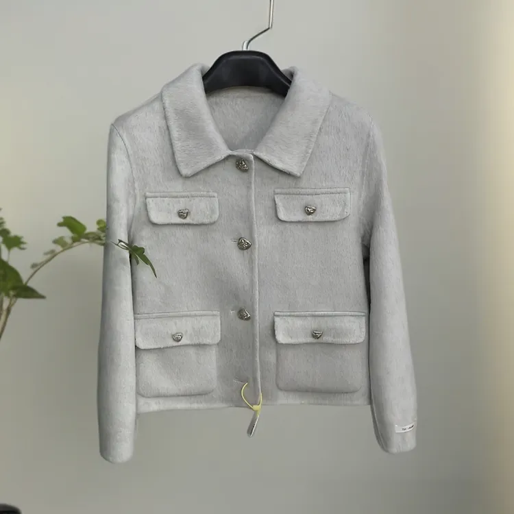 【轻奢感小香风】纯羊毛短外套休闲冬季女秋冬百搭减龄娃娃领秋季