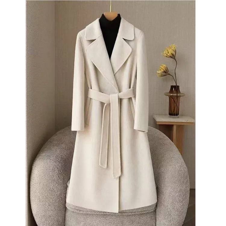 【冬季暖阳】2025秋冬款高端定制正肩双面羊毛呢大衣外套-DY0185
