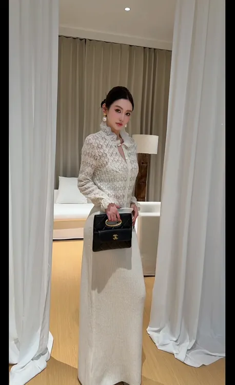 【千山暮雪】法式设计感气质长袖衬衫女2026春季新款显瘦半身裙套装