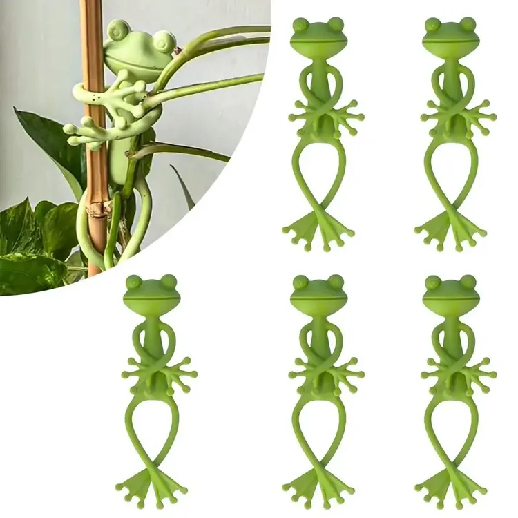 青蛙植物绿植固定器家用创意装饰植物扶正伴侣固定器菜园爬藤架子