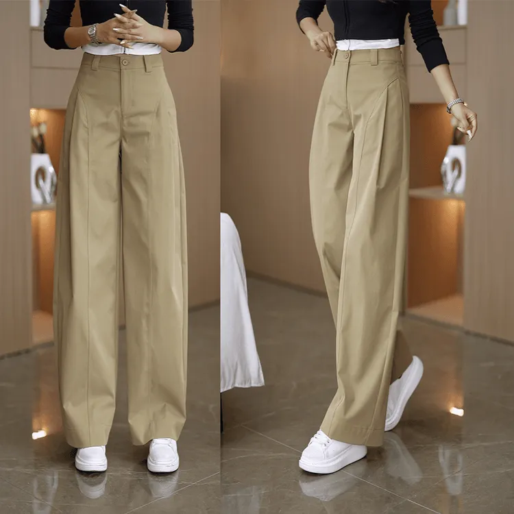 潮流阔腿裤2025新款贝斯裤工装裤春秋休闲高腰休闲裤宽松显瘦长裤