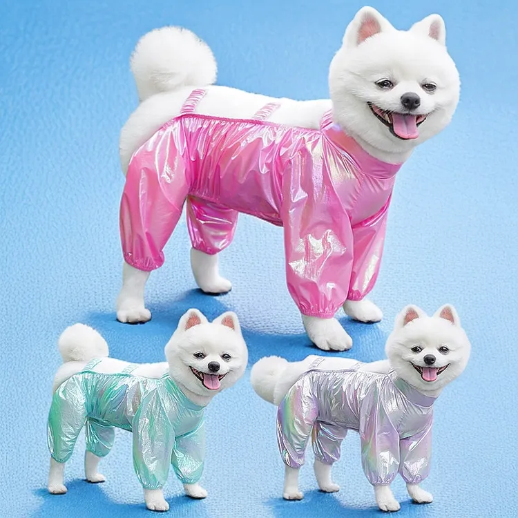 狗狗防尘裤外出服防脏防虫轻薄四脚裤包肚护腿中小型犬猫宠物雨衣