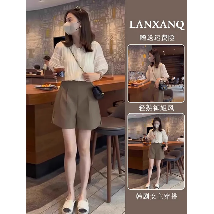 夏季2025大码女装胖mm显瘦套装港风高级感御姐炸街短裤套装女夏款
