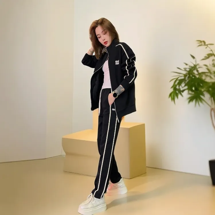 云铁豹春季新款男女同款时尚百搭休闲套装