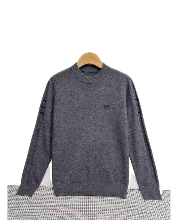 C  6808  男士  字母  简约  百搭  休闲  舒适  毛针织衫