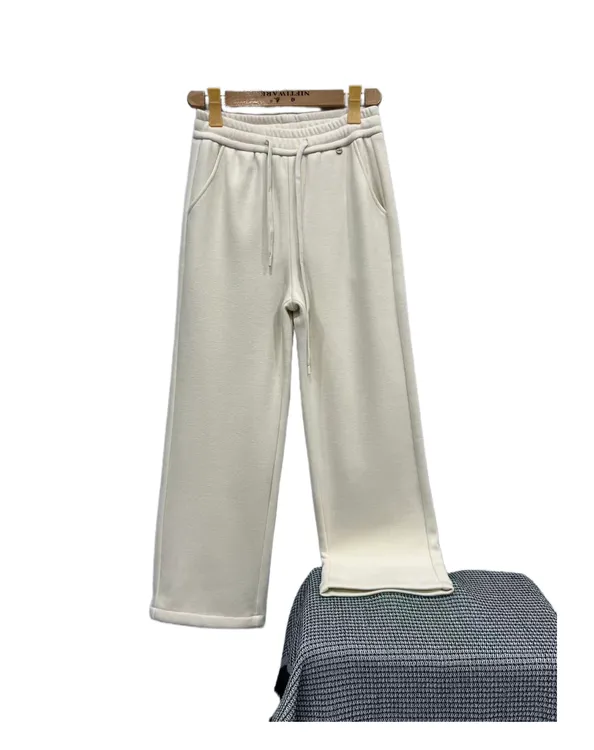 A 6558  加绒  纯色  松紧腰  百搭  街头  休闲裤