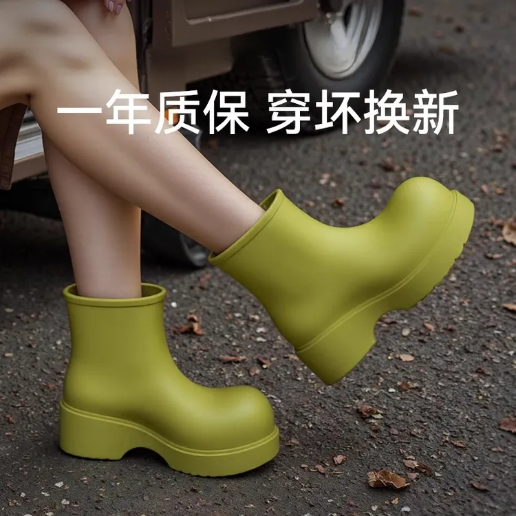 雨靴女款2025新款雨鞋春秋时尚外穿防水鞋女轻便防滑胶鞋成人短靴