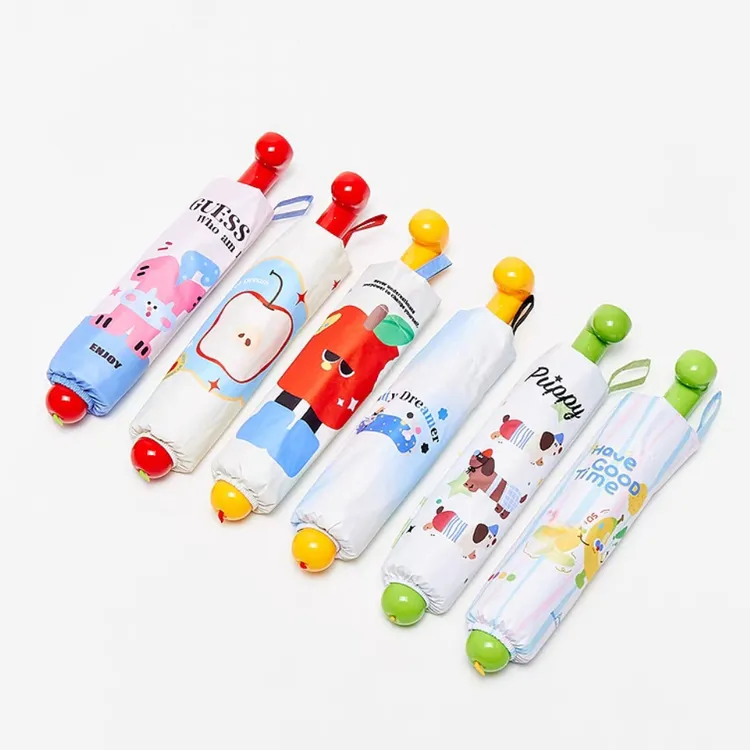 三福同款红靴子雨伞晴雨趣味便携折叠高颜值伞黑胶防晒防强紫外线商品图