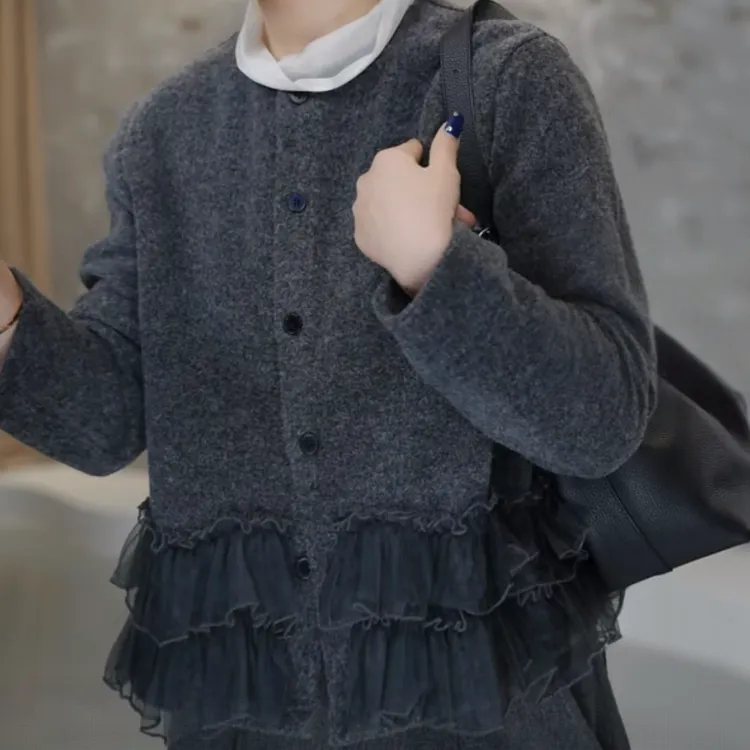 （风风专享+有运费险）636693593毛呢花边上衣峰峰家优选专享链接