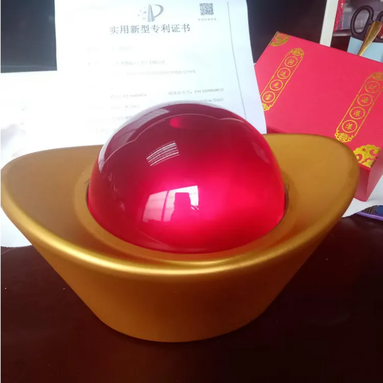 110mm红色珠子转运大元宝，摆件