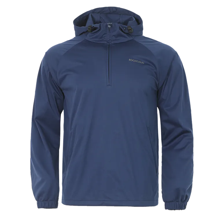 RockCloud/岩云春款户外休闲弹力透气连帽半开衫男士M2软壳上衣