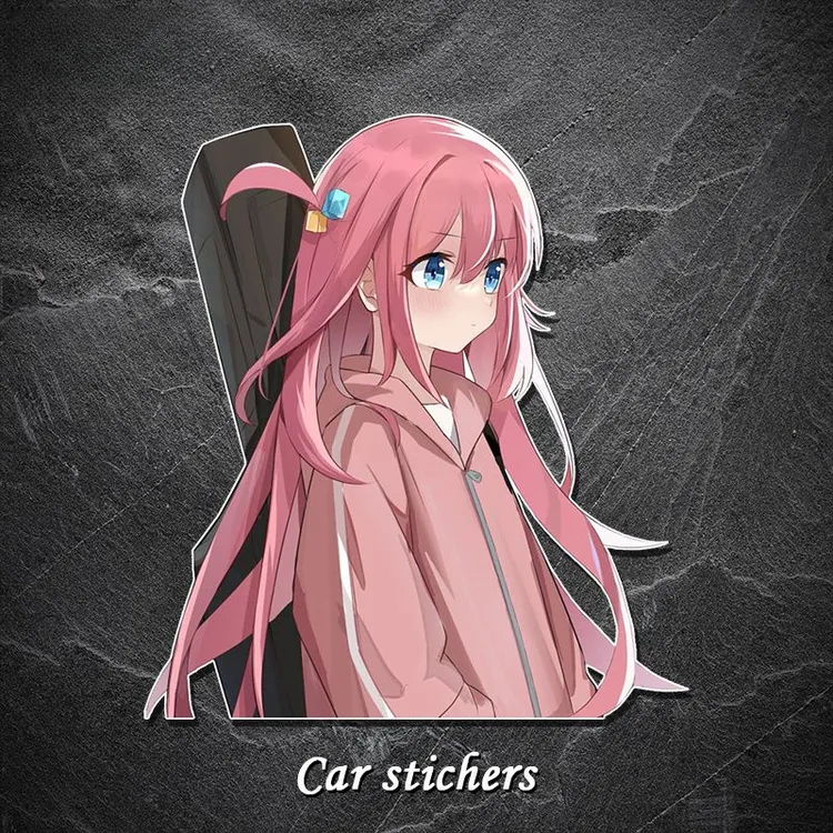 孤独摇滚后藤一里卡通二次元汽车车贴装饰保险杆车门不反光贴防水