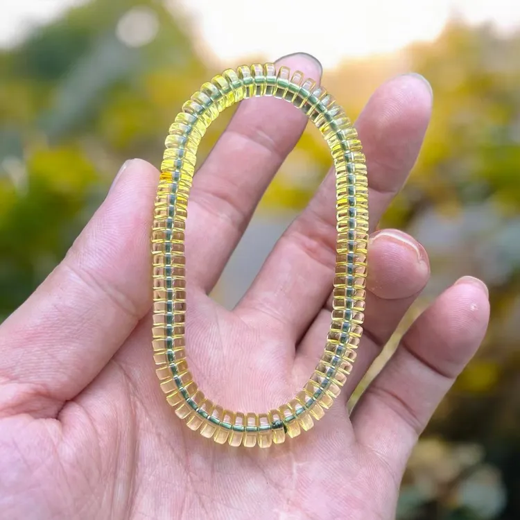 天然琥珀 金珀直切隔片手串 纯净水 7+多样式发货金色时尚