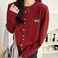 8808五彩扣时尚洋气遮肉显瘦小衫毛衫