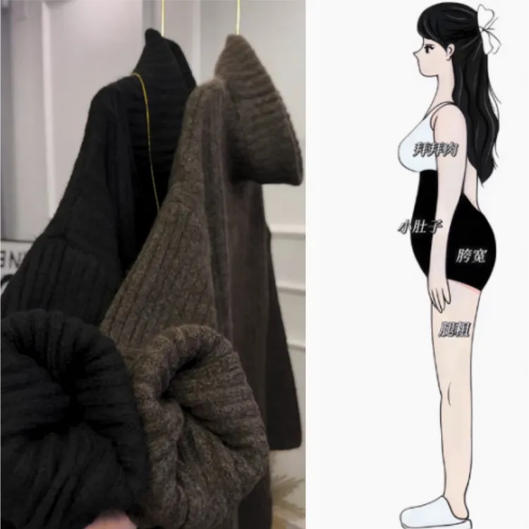 冬季新款女装宽松长袖套头高领显瘦上衣简约百搭休闲时尚洋气毛衣