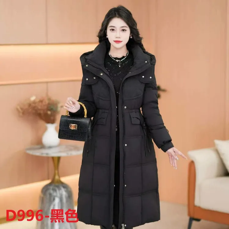 【D996】2025年冬季新款显瘦减龄女韩版收腰显瘦拼接羽绒服厚外套