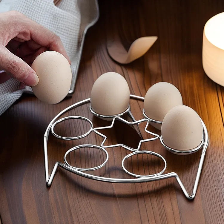 实用不锈钢蒸蛋架烹饪蒸格高脚隔水蒸架煮蛋架蒸盘多功能厨房蒸架