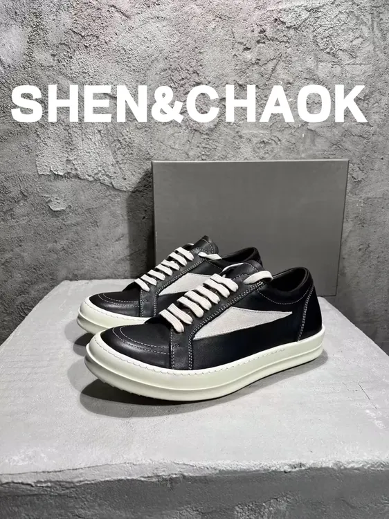 美式鞋子Cleanfit ro倒三角 vibe经典板鞋男士厚底增高德训鞋皮面