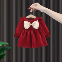 周岁女宝礼服秋季裙子婴儿公主裙春秋蝴蝶结长袖连衣裙25秋装外出