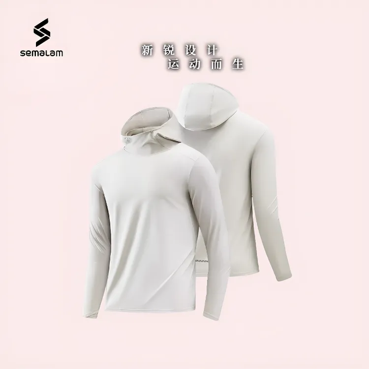 运动长袖卫衣男款春秋透气户外速干跑步休闲外套连帽亲肤薄款T恤