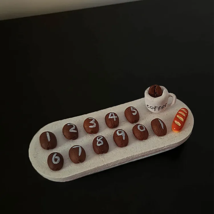 咖啡豆味手工定制创意汽车临时停车号码牌车载挪车电话牌装饰摆件