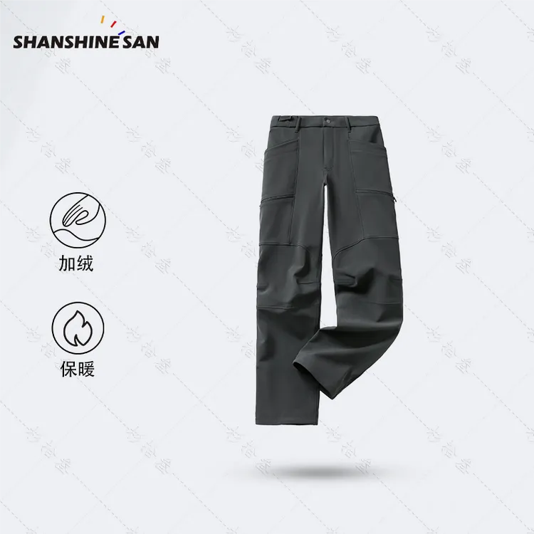 挺括有型】秋冬加绒防风保暖男士休闲裤户外立体剪裁长裤68020