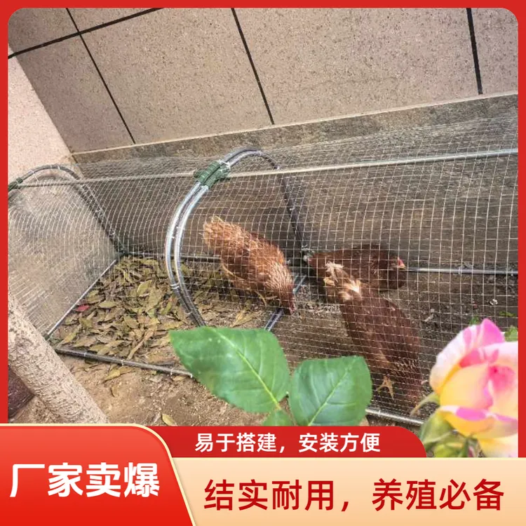 铁网鸡笼兔笼跑道养鸡隧道笼子农场户外溜达鸡笼子庭院农家用散养