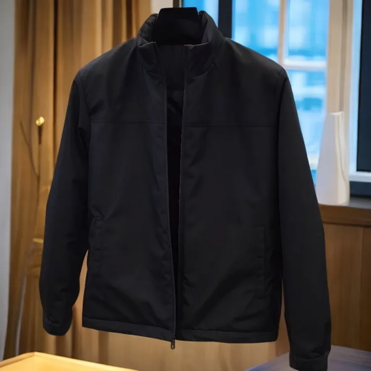 冬季新款男士立领拉链棉服轻奢百搭简约净版修身棉衣保暖棉夹克