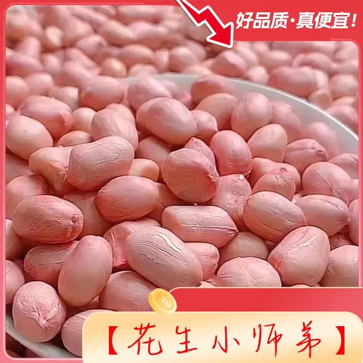 【小师弟专属】2025新上市新鲜大白沙粉红皮白沙花生米10斤5斤3斤