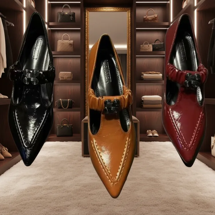 2025今年流行鞋子时尚女鞋秋冬不累脚女单鞋法式尖头单鞋小码单鞋