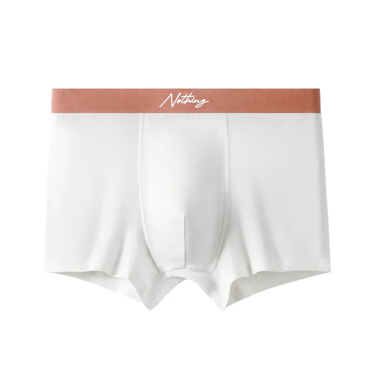 纯色拼色底裤男款运动型纯棉运动四角裤男平角内裤